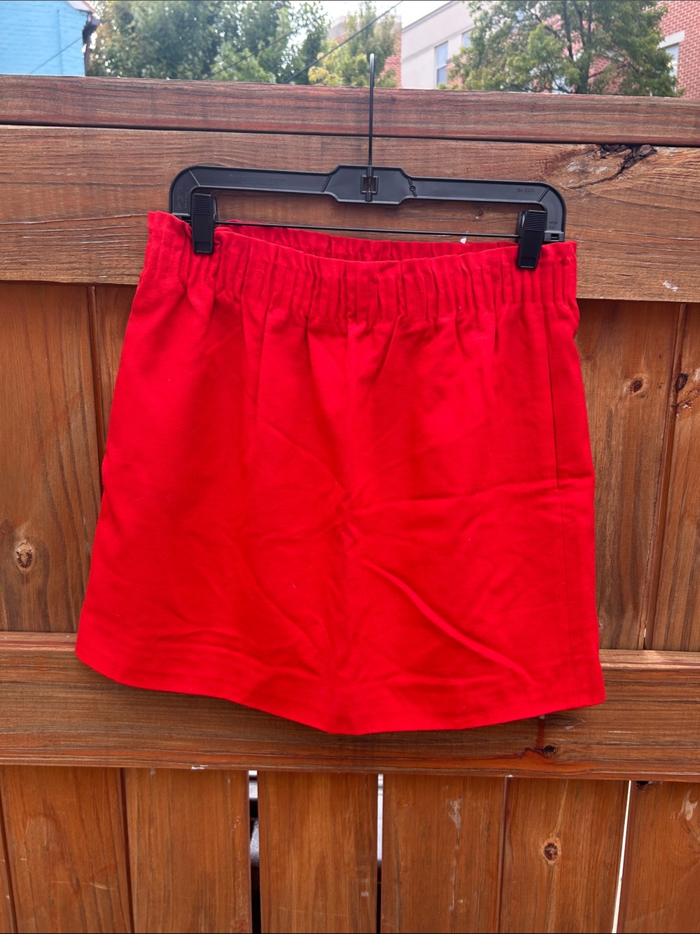 Red Elastic-Waist Women’s Skirt - Classic Casual